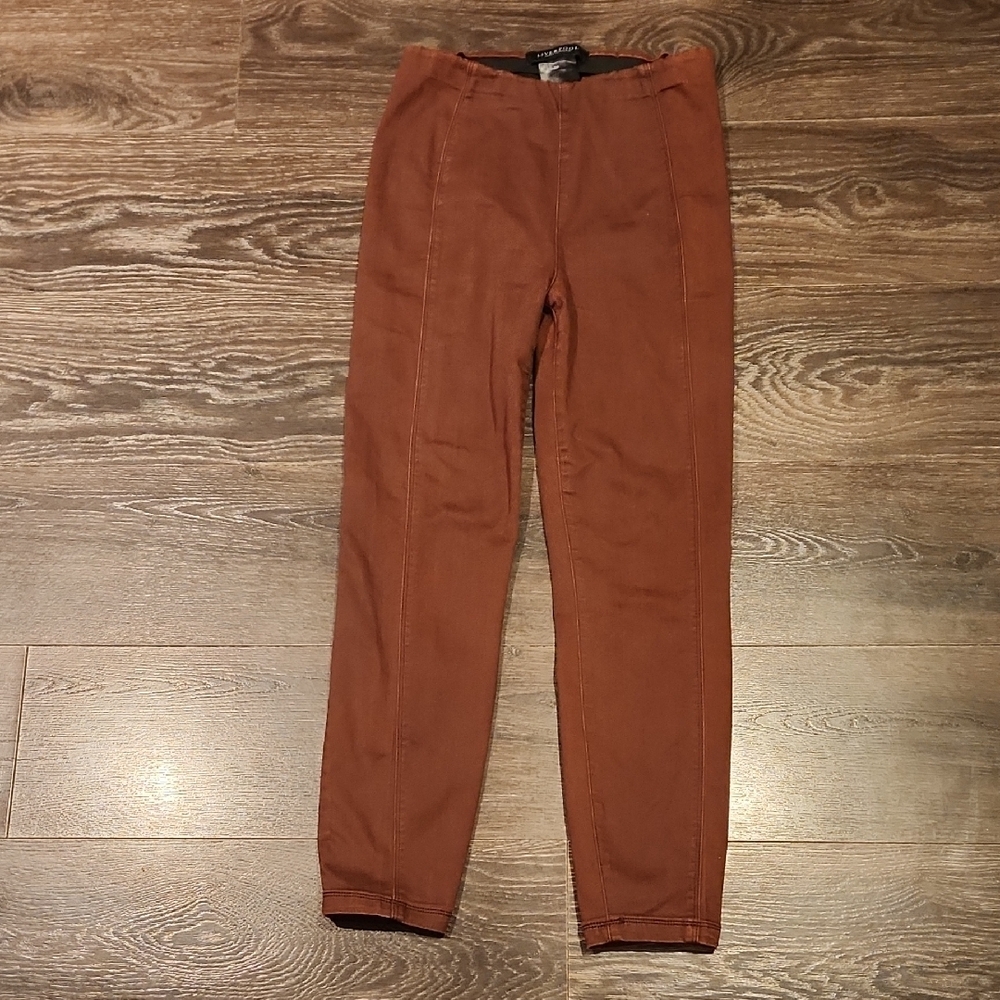 ❤️ LIVERPOOL JEANS COMPANY HIGH RISE PULL ON GARMENT DYED SKINNY PANTS, 6 (28) - Picture 3 of 8